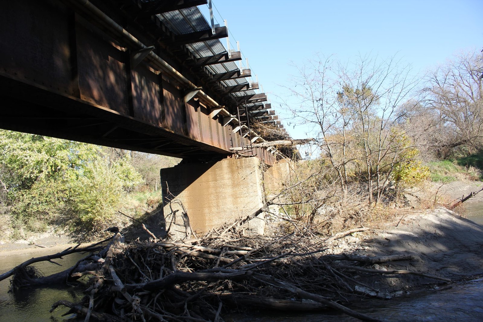 Main spans of bridge